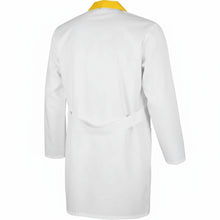 Lade das Bild in den Galerie-Viewer, Camice da lavoro uomo, bianco con profilo colorato "giallo", cod:7969
