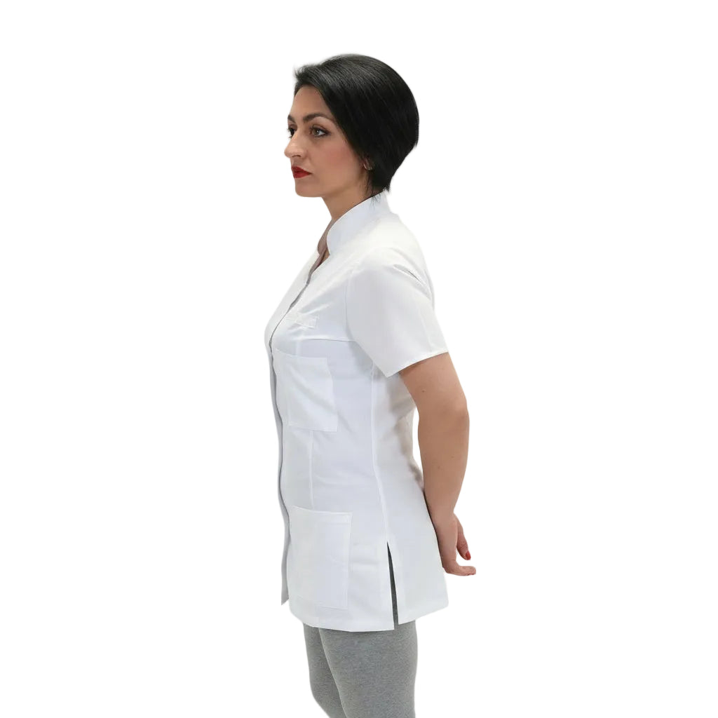 Casacca da Lavoro Donna Slim Fit Bianca - Modello Londinese | Cod. 7050
