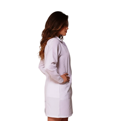 Casacca da Lavoro Donna Modello Avvitato Manica Lunga – Bianco | Cod. 1811