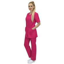 Lade das Bild in den Galerie-Viewer, Divisa da lavoro,completa,da donna con zip "Fuchsia" cod: 1507
