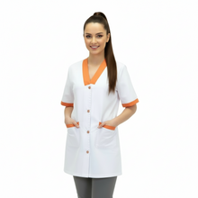 Lade das Bild in den Galerie-Viewer, Casacca,camice da lavoro, profilo arancione MM Cod:7586
