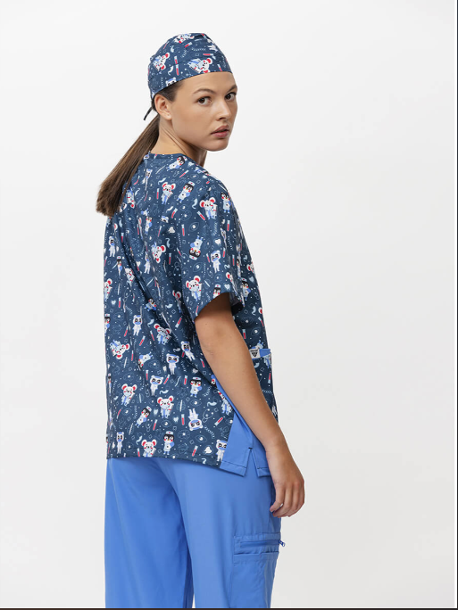 Casacca unisex + bandana con collo a V bicolore con tessuto elasticizzato  cod: 9865