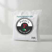 Lade das Bild in den Galerie-Viewer, Divisa da Lavoro Unisex Bianco – Zip e Collo Coreano |cod 1827

