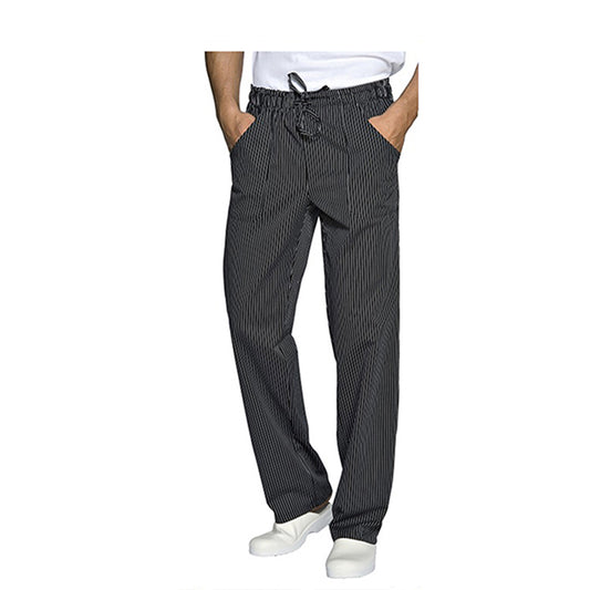 Pantaloni da cuoco regular-fit "nero gessato" cod:8944