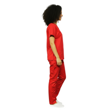 Lade das Bild in den Galerie-Viewer, Divisa da Lavoro Completa Unisex Rossa – Casacca + Pantaloni, Scollo V | Cod. 28088
