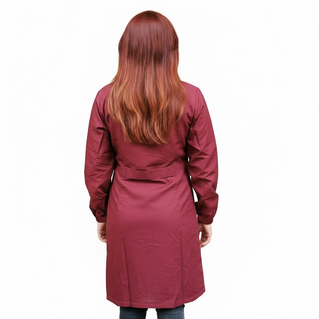 Camice da Lavoro Donna Bordeaux Misto Cotone No-Stiro - Made in Italy Cod 100520