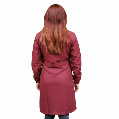 Camice da Lavoro Donna Bordeaux Misto Cotone No-Stiro - Made in Italy Cod 100520