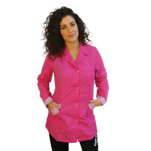 Lade das Bild in den Galerie-Viewer, Camice da lavoro donna,casacca slim,modello Antonella "fuchsia" Cod:0211

