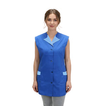 Lade das Bild in den Galerie-Viewer, Casacca,camice da lavoro, giromanica "BLU ROYAL" cod:7227
