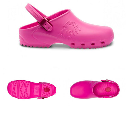 Zoccoli Sanitari Professionali Rosa – Calzuro Light, Cinturino Regolabile | Cod. 8249