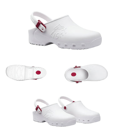 Zoccoli Sanitari Professionali Bianco – Calzuro Light, Cinturino Regolabile | Cod. 8250