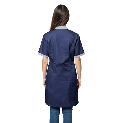 Camice da Lavoro Donna Blu Scuro – Alimentari, Colf, Maestra Asilo | Cod. 240226