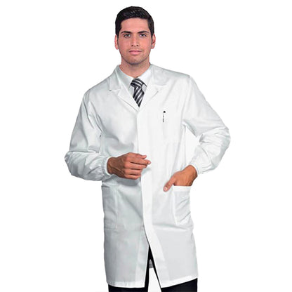 Camice da Laboratorio Uomo 100% Cotone Pesante – Bottoni Automatici, 3 Tasche | Cod. 26922