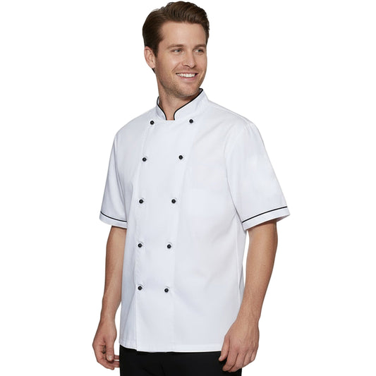 Giacca Cuoco Light Bianca - Bottoni Antipanico, Mezza Manica, 100% Cotone | Cod. 7692