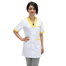 Lade das Bild in den Galerie-Viewer, Casacca,camice da lavoro, profilo giallo MM cod: 7609
