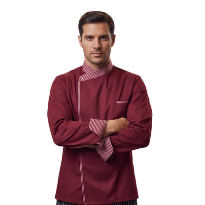 Giacca chef "cook" bordeaux con automatici cod:7753