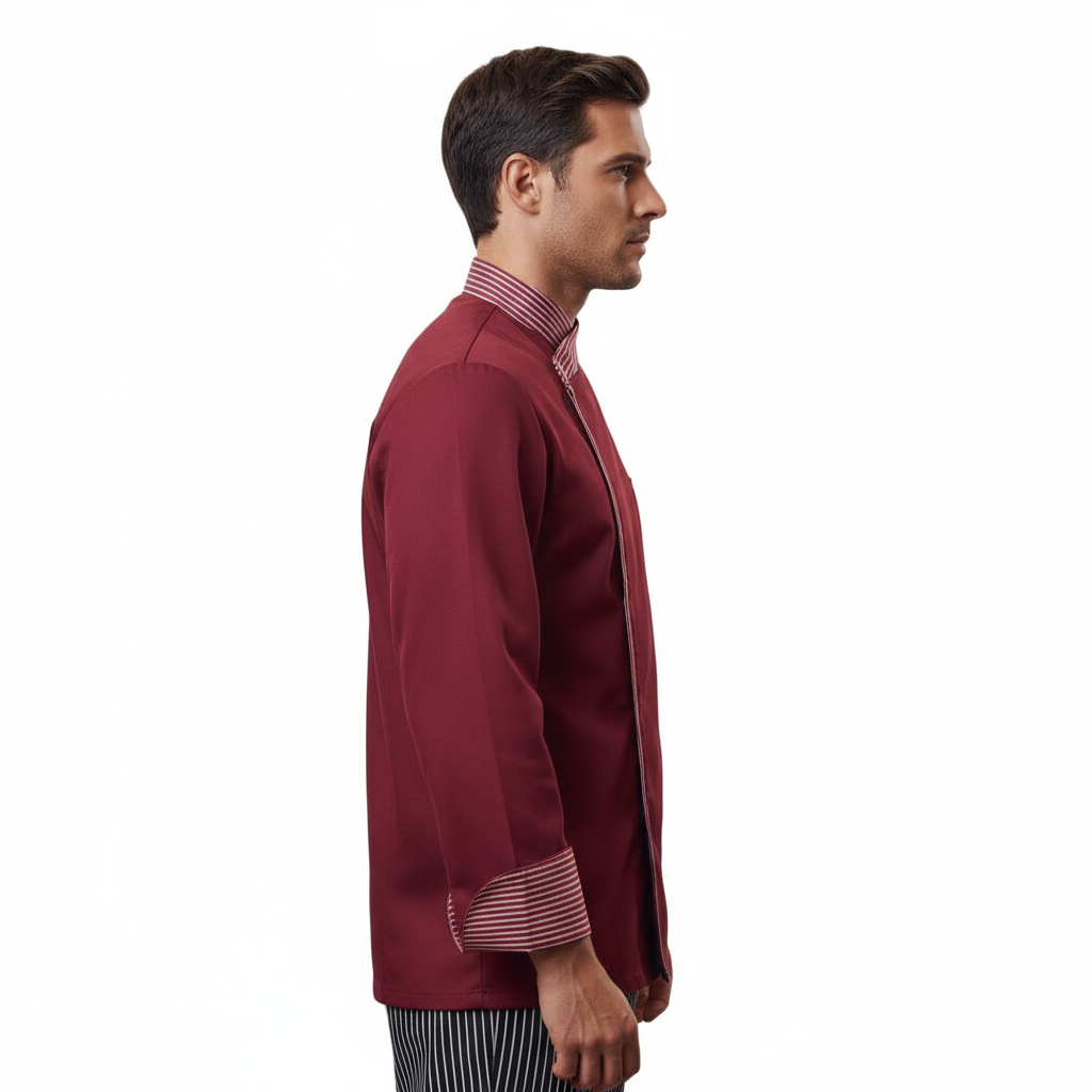 Giacca chef "cook" bordeaux con automatici cod:7753