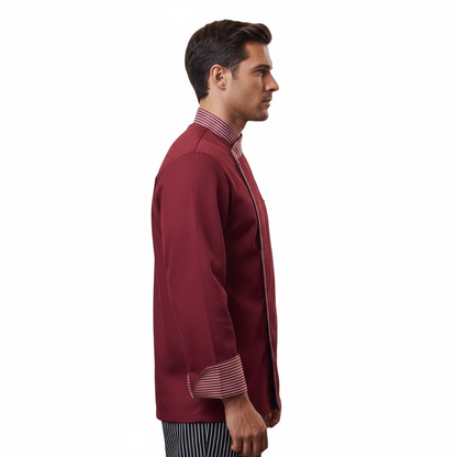 Giacca chef "cook" bordeaux con automatici cod:7753