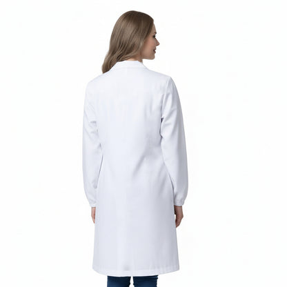 Camice da Laboratorio Donna Bianco – Cotone, Polsini Elastici, Bottoni Automatici | Cod. 0303