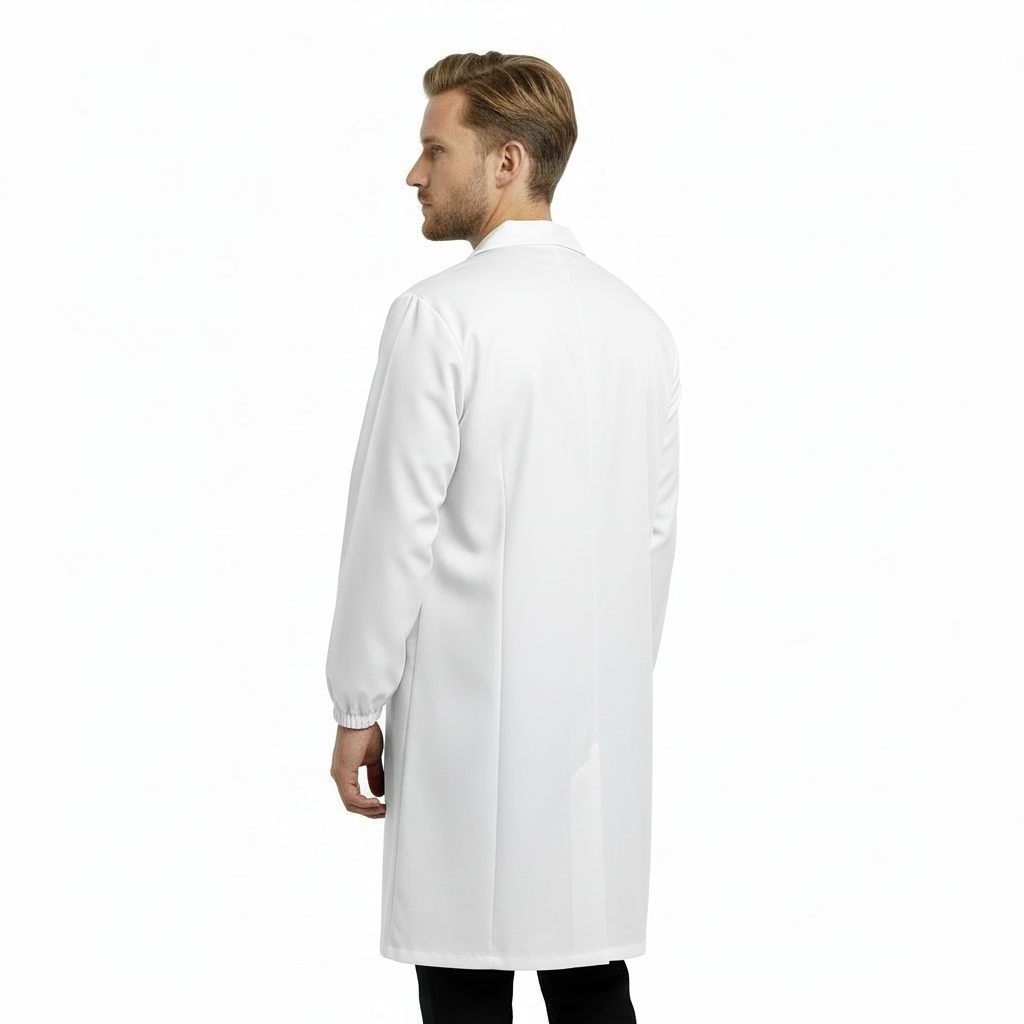 Camice da Laboratorio Uomo 100% Cotone Pesante – Bottoni Automatici, 3 Tasche | Cod. 26922