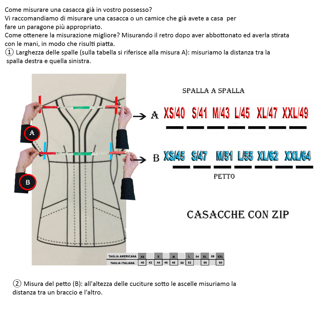 Casacca da Lavoro Donna con Zip - Blu Scuro Manica Lunga | Cod. 1806