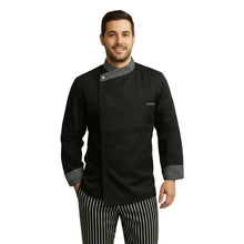 Lade das Bild in den Galerie-Viewer, Giacca da chef "cook" NERO con automatici cod: 7760
