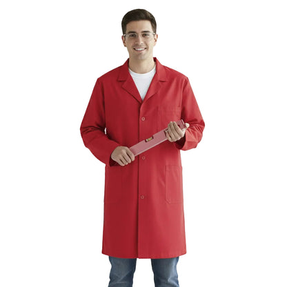 Camice da Lavoro Uomo Rosso - Multiuso, Martingala, 2 Tessuti Disponibili | Cod. 9089