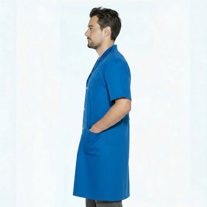 Camice da Lavoro Uomo Blu royal Mezza Manica No-Stiro - cod 14061