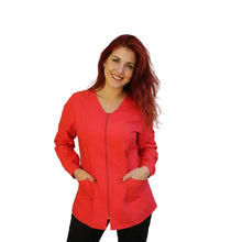 Lade das Bild in den Galerie-Viewer, Camice da lavoro,casacca zip "rosso" ML Cod:1606
