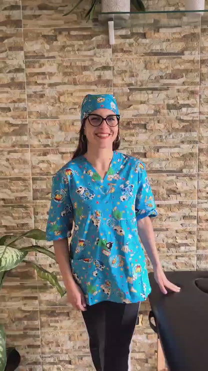 Casacca Unisex Fumetto con Bandana Abbinata – 100% Cotone | Cod. 1611