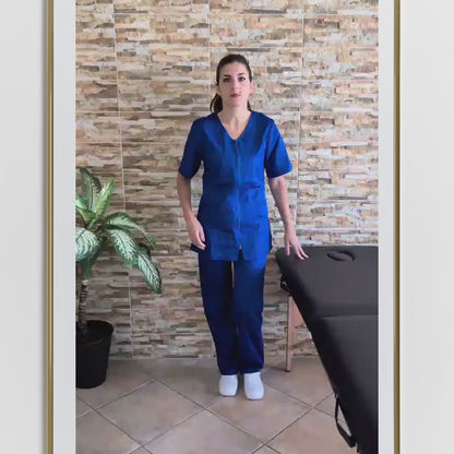 Divisa da lavoro,completa,da donna con zip  "Royal" cod: 8392