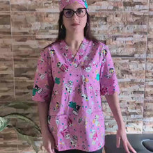 Laden und Abspielen von Videos im Galerie-Viewer, casacca da lavoro, fumetto+bandana "ROSA" cod: 999
