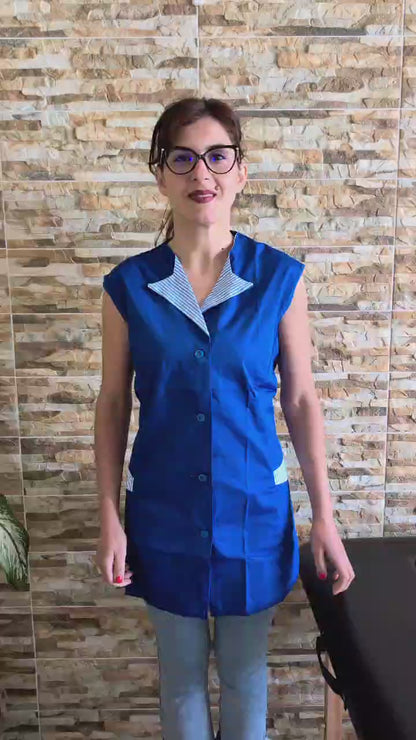 Casacca da Lavoro Donna Giromanica – Blu Royal | Cod. 7227