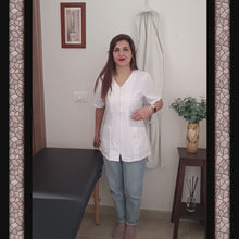 Laden und Abspielen von Videos im Galerie-Viewer, Camice da lavoro,casacca con zip bianco MM cod: 7043

