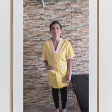 Laden und Abspielen von Videos im Galerie-Viewer, Camice da lavoro,casacca donna MM "giallo" cod: 7258
