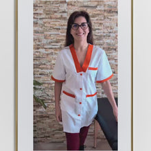 Laden und Abspielen von Videos im Galerie-Viewer, Casacca,camice da lavoro, profilo arancione MM Cod:7586
