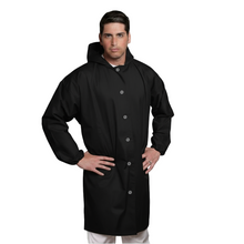 Lade das Bild in den Galerie-Viewer, Camice da Macellaio con Cappuccio Nero – No-Stiro, Idrorepellente, Taglia Unica | Cod. 80224
