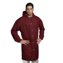 Lade das Bild in den Galerie-Viewer, Camice da Macellaio con Cappuccio Bordeaux – No-Stiro, Idrorepellente, Taglia Unica | Cod. 80225
