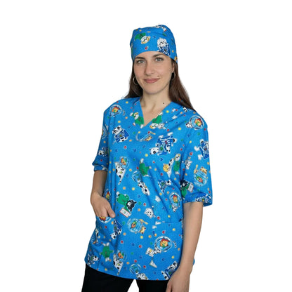 Casacca Unisex Fumetto con Bandana Abbinata – 100% Cotone | Cod. 1611
