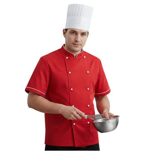 Giacca cuoco "light" rosso cod: 7694