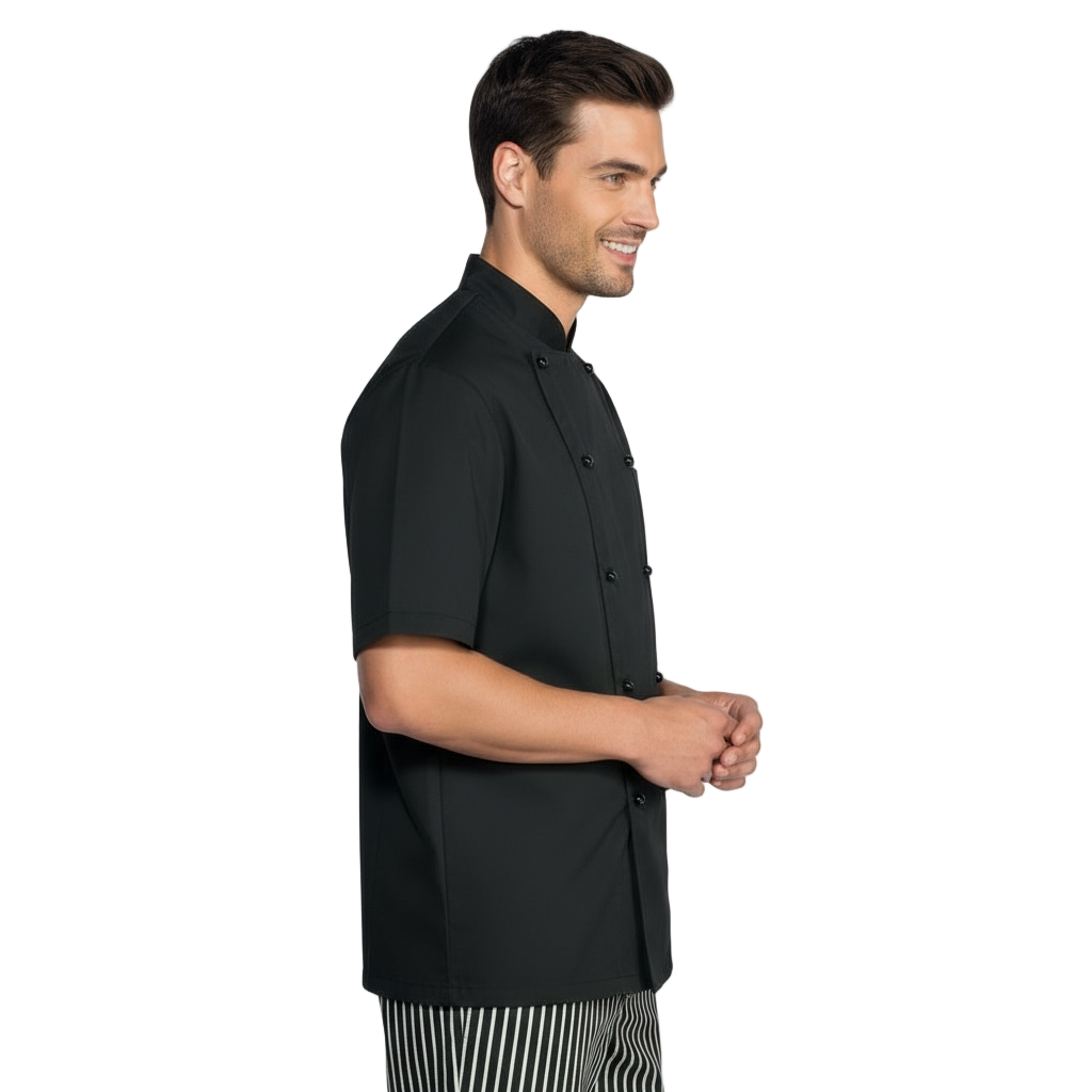 Giacca da Cuoco Nera 100% Cotone – Cuochi, Panettieri, Pasticcieri | Cod. 31922