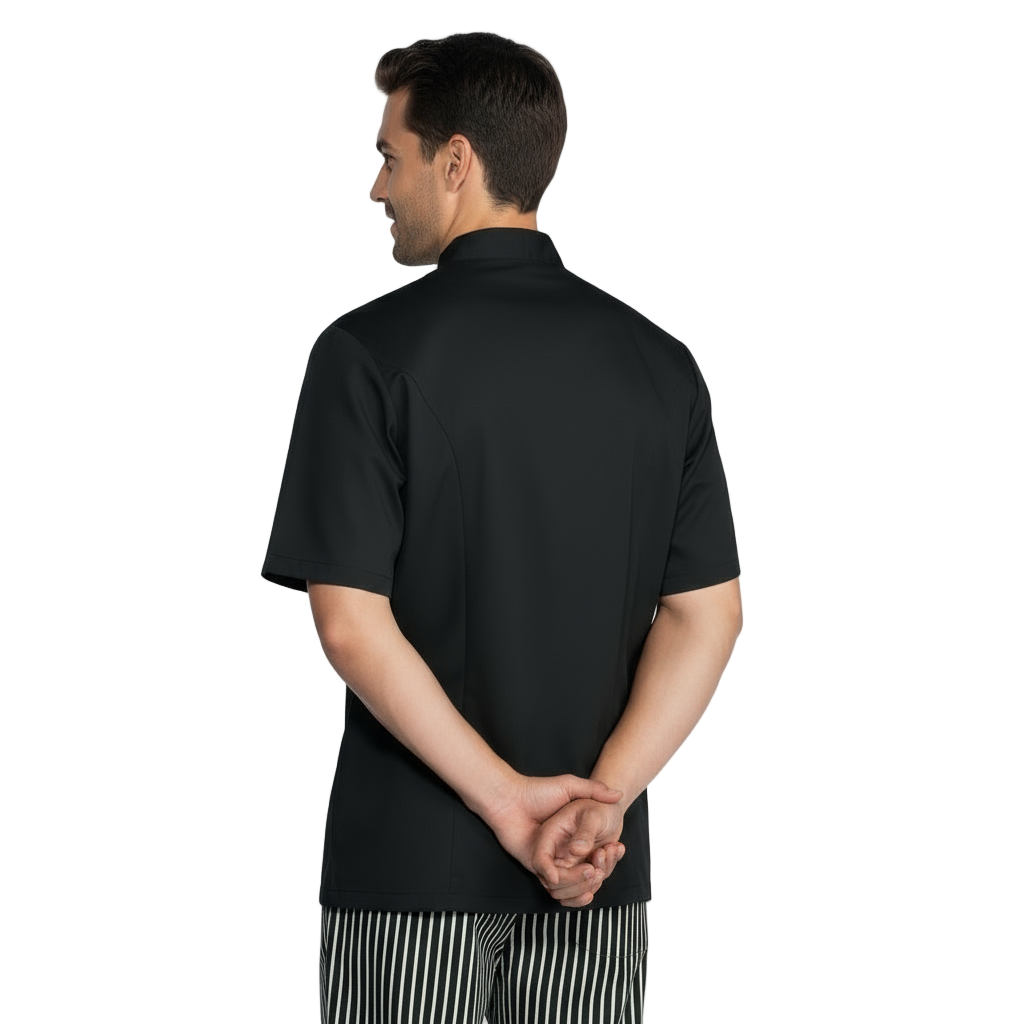 Giacca da Cuoco Nera 100% Cotone – Cuochi, Panettieri, Pasticcieri | Cod. 31922