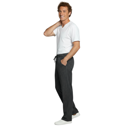 Pantaloni da Cuoco Nero Gessato Regular Fit – Unisex | Cod. 8944