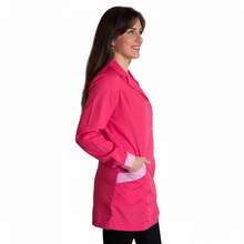 Lade das Bild in den Galerie-Viewer, Camice da lavoro donna,casacca slim,modello Antonella "fuchsia" Cod:0211
