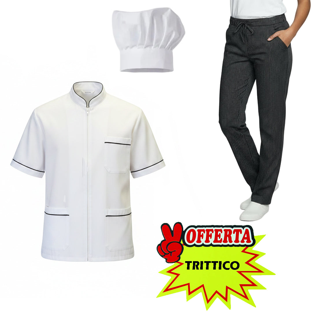 Divisa da lavoro,cuoco,3 Pezzi COD:7890