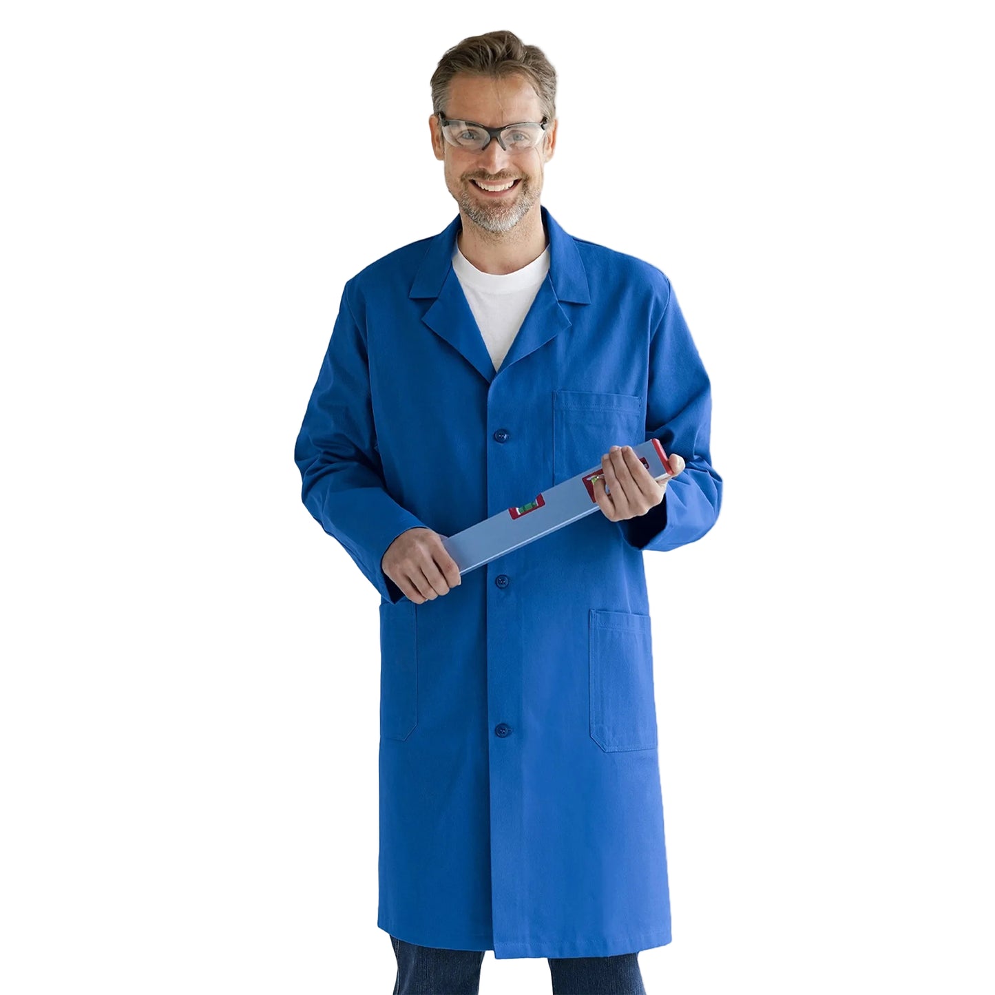 Camice da Lavoro Uomo Blu Royal - Multiuso, Martingala, Manica Lunga o Mezza Manica | Cod. 9093