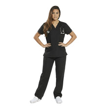 Lade das Bild in den Galerie-Viewer, Divisa unisex da lavoro,scollo V "NERO" cod: 8293
