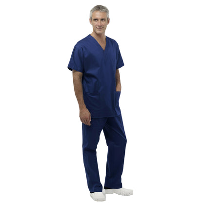Divisa da lavoro,completa,unisex,scollo V "blu scuro" cod: 8354