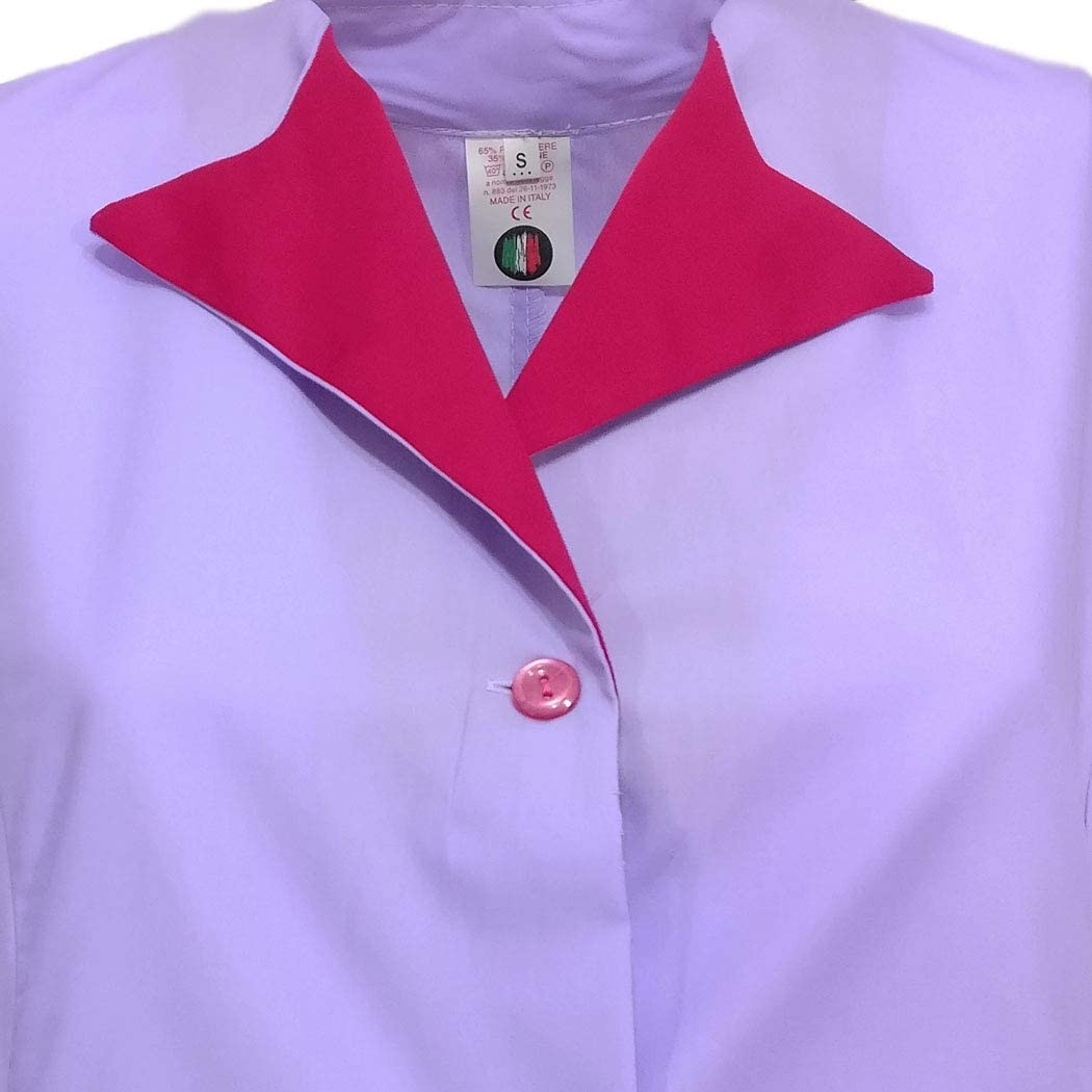 Camice da Lavoro Donna Giromanica Glicine – Polycotton No-Stiro | Cod. 1403