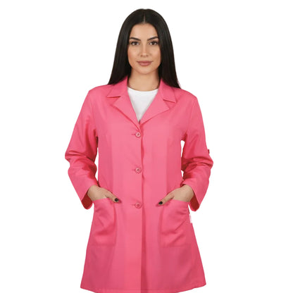 Camice da Lavoro Donna Fuchsia con Inserti Slim - Made in Italy